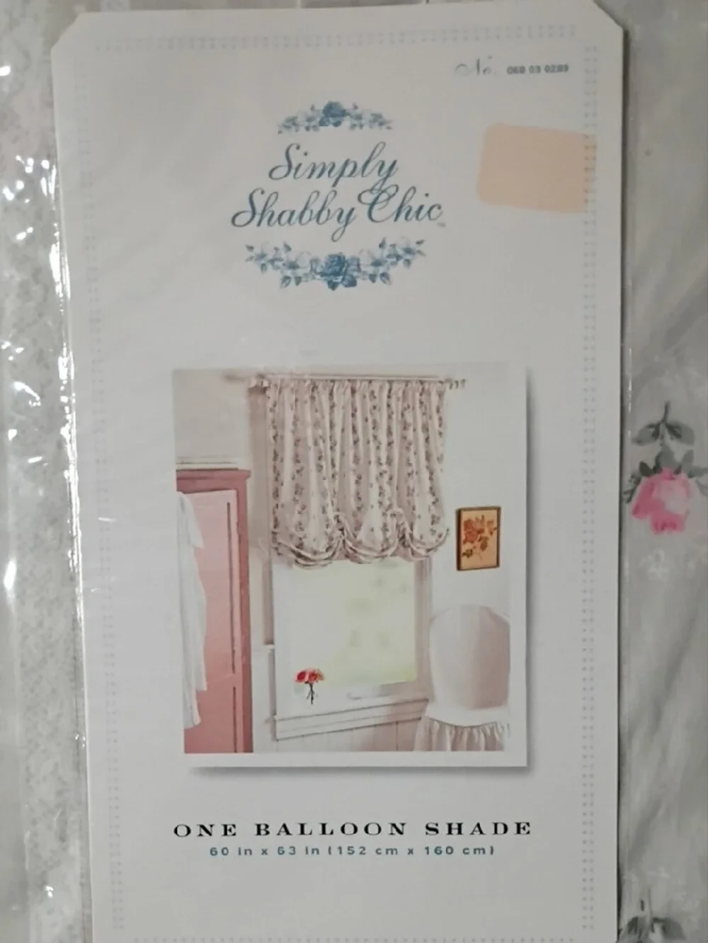 2 Simply Shabby Chic  White Balloon Shade with Pink Rose Print - Picture 2 of 5